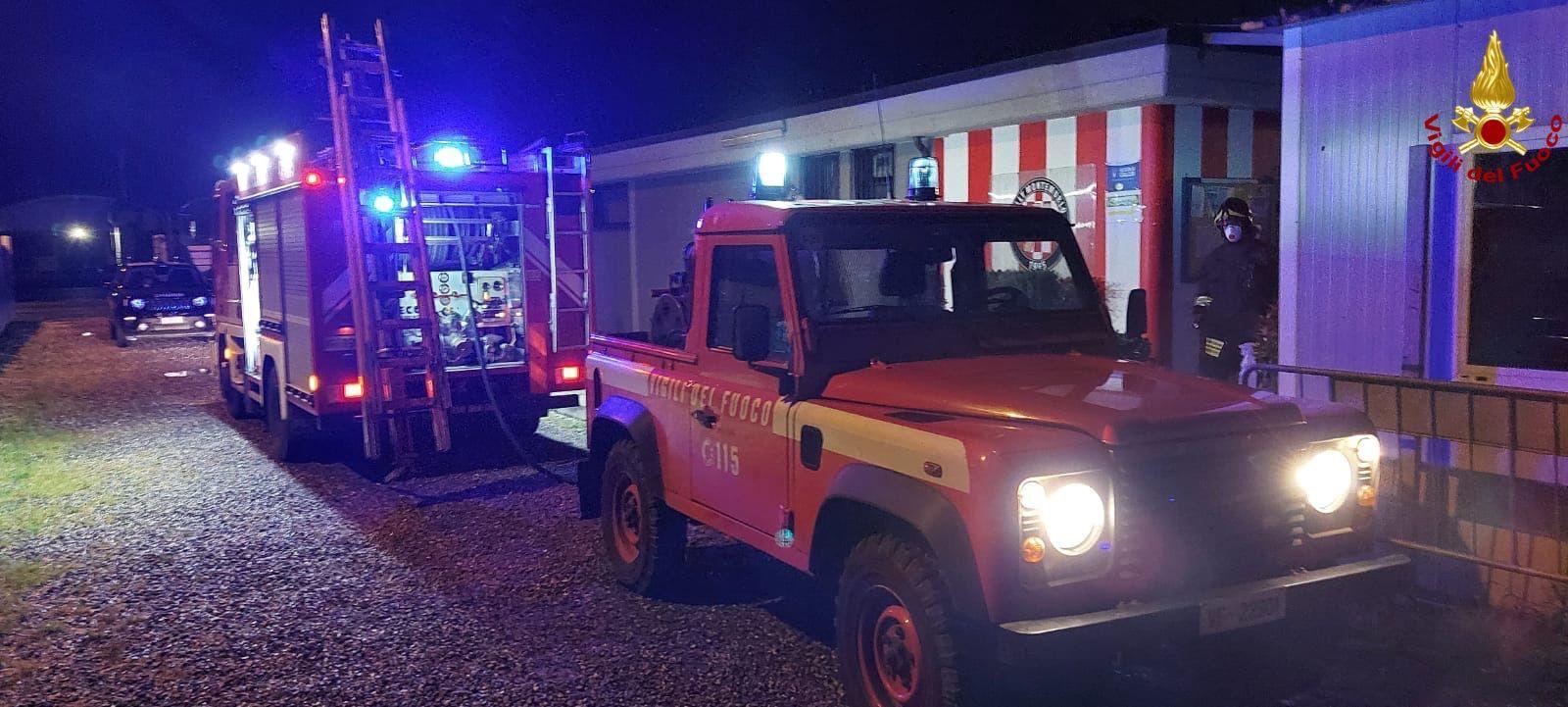 L'intervento dei vigili del fuoco