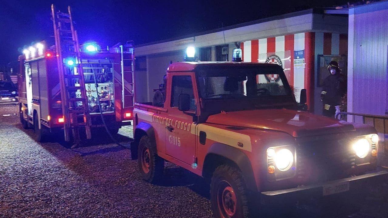 L'intervento dei vigili del fuoco