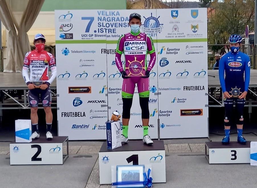 Mirco Maestri sul podio in Slovenia alcune settimane fa