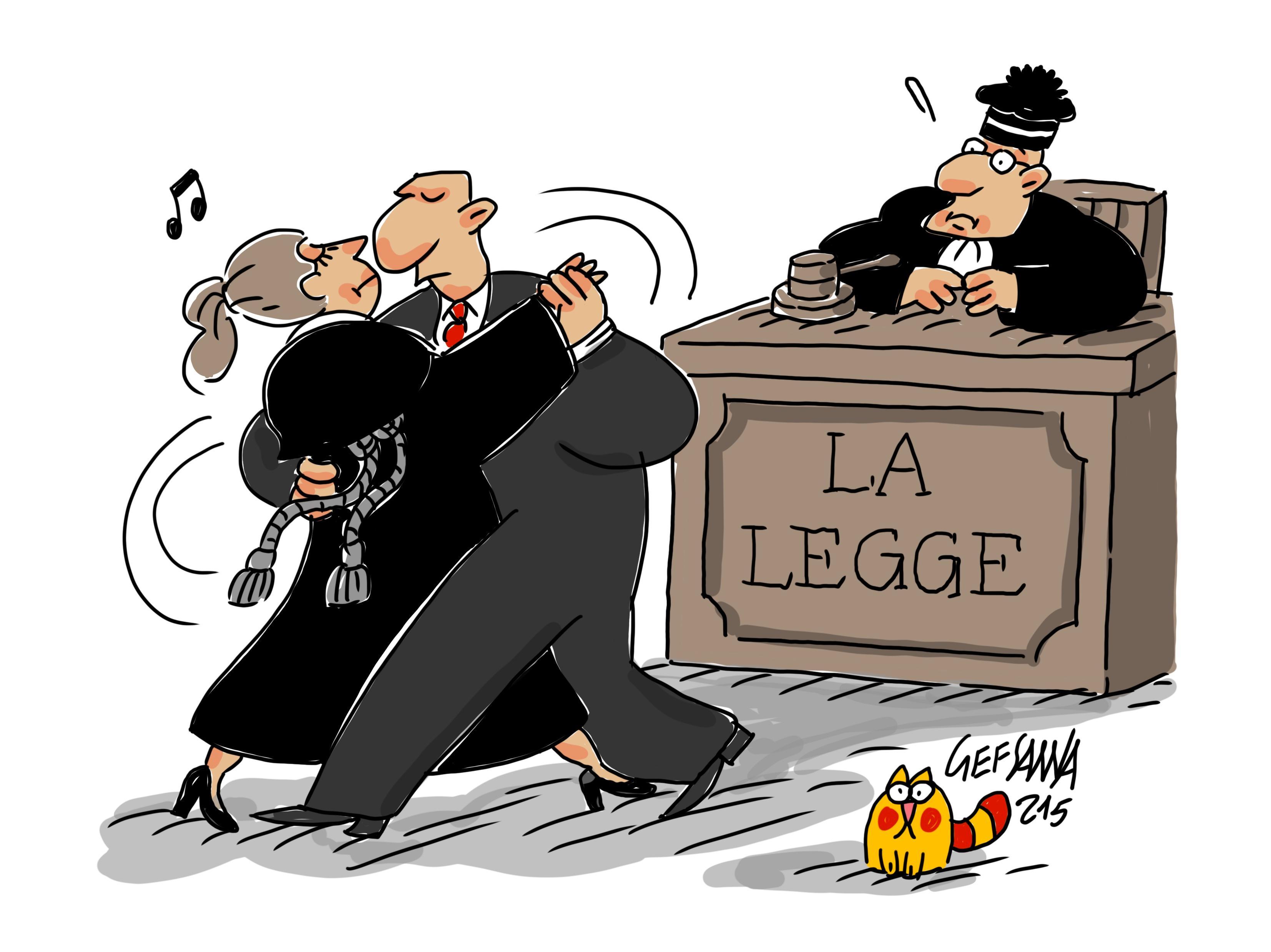 La vignetta di Gef: a Sassari il caso del falegname assolto per truffa, ballava il tango per guarire