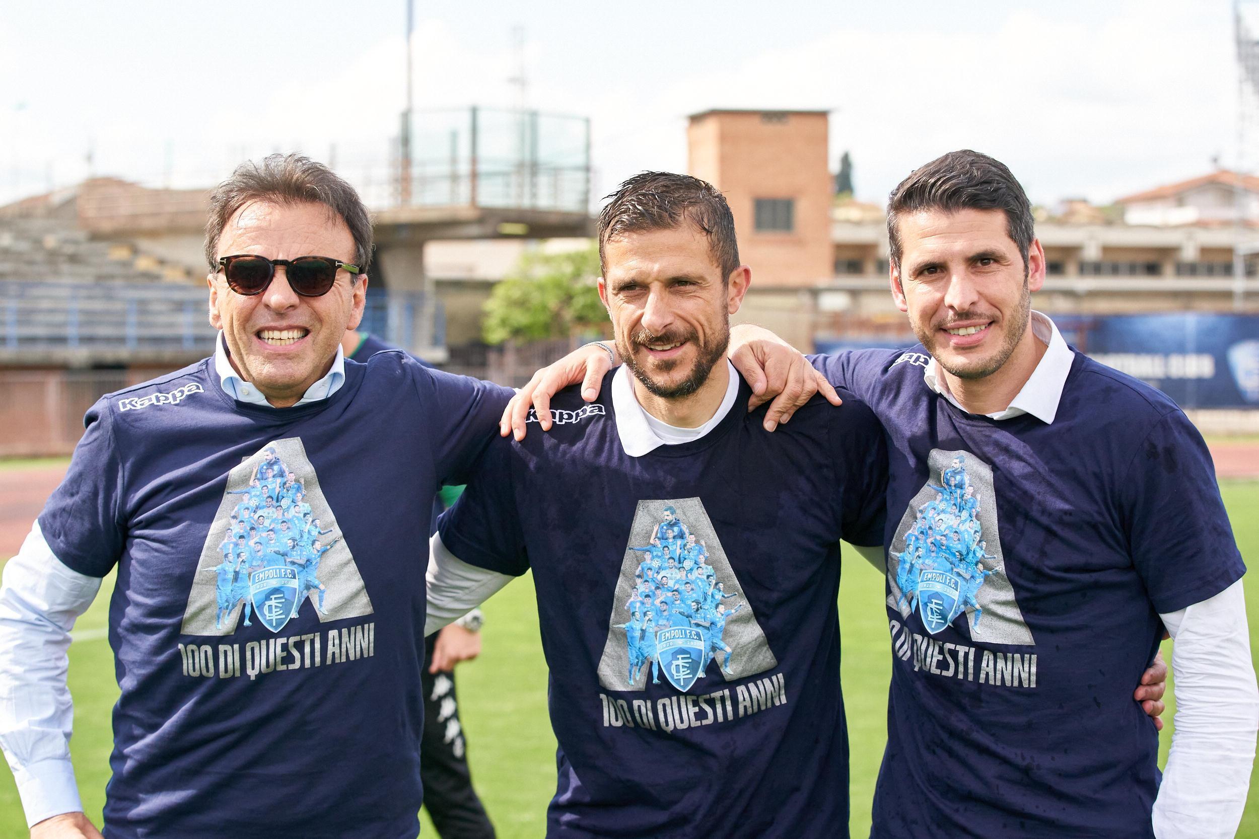 I tre moschettieri: il presidente Corsi, l’allenatore Dionisi e il ds Accardi