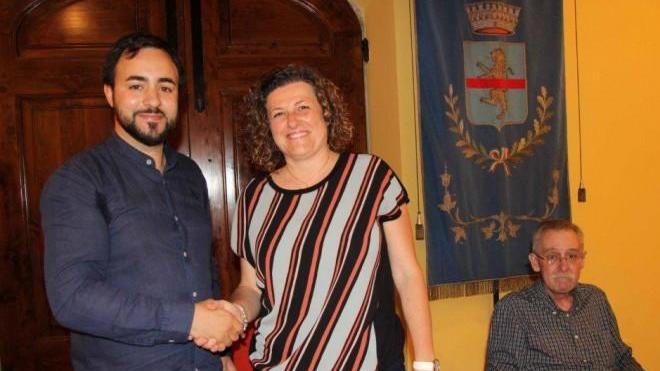 Belinda Guazzini insieme al sindaco Prestanti nel 2017