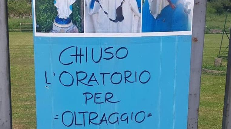 Profanata ancora la statua della Madonna il parroco chiude le porte dell’oratorio