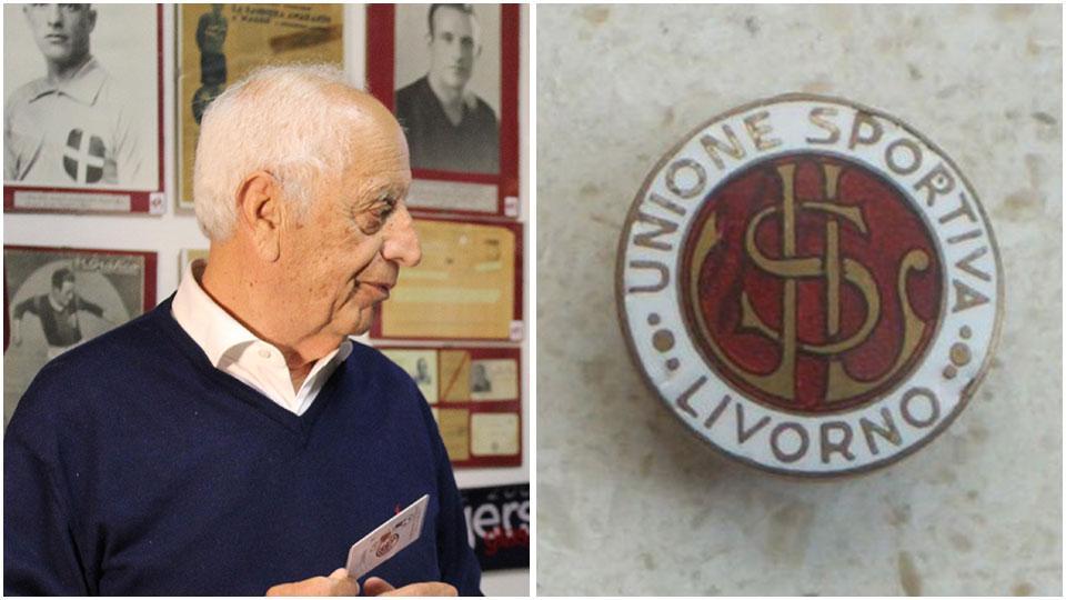 Enrico Fernandez Affricano, presidente proprio dell’Us Livorno nel 1982, oggi numero uno del Club Magnozzi e lo storico simbolo dell’Us Livorno