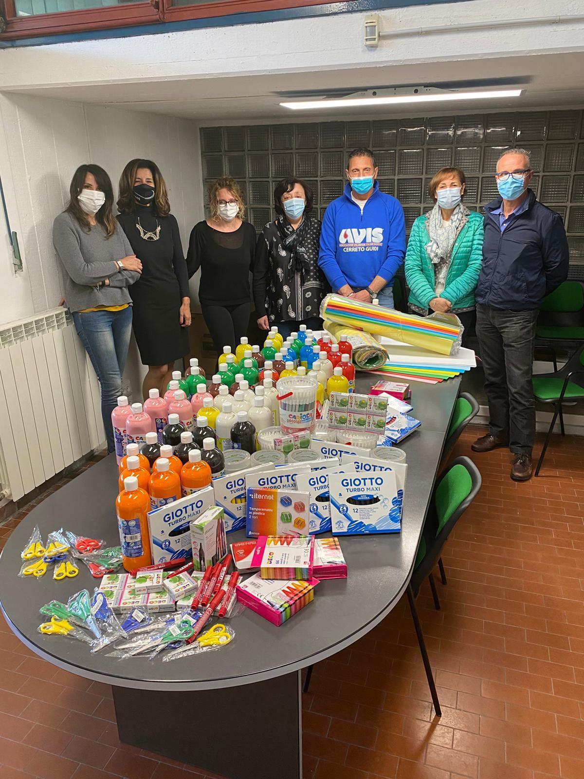 La donazione dell'Avis di Cerreto Guidi alle scuole dell'infanzia