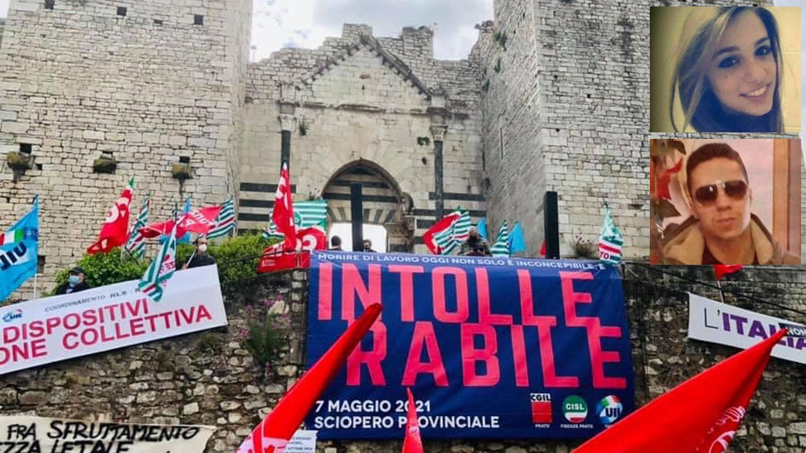 Servono più ispettori e più controlli: la piazza piange Luana e Sabri, 23 anni, morti lavorando
