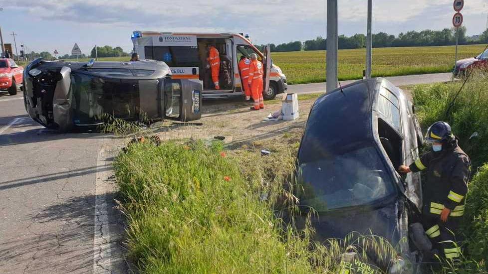 Nonantola. Scontro tra auto a La Grande