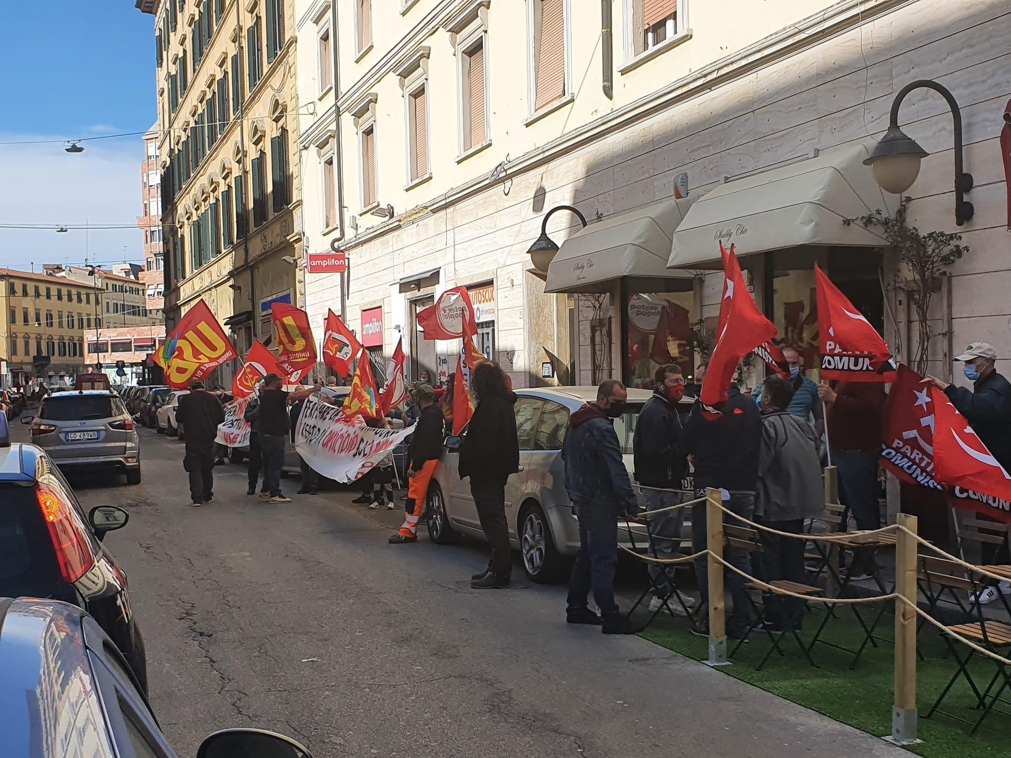 La protesta di Usb