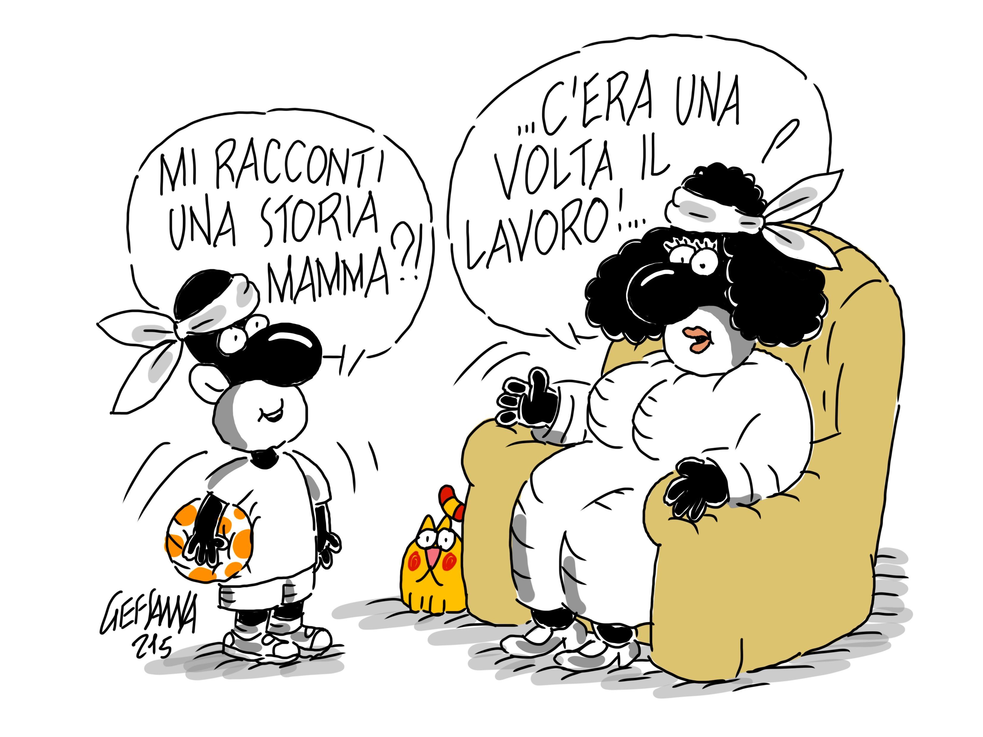 La vignetta di Gef: disoccupazione e stress, festa amara per le mamme nell'era del Covid
