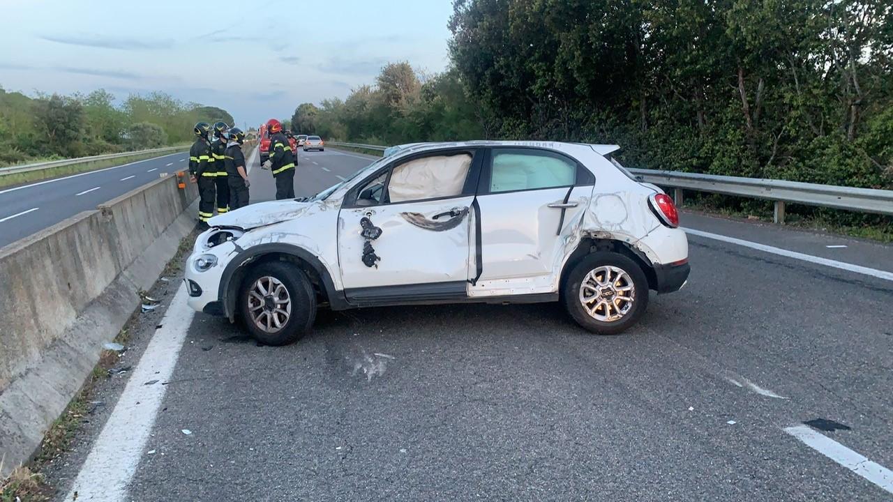 Incidente sull'Aurelia, un ferito: strada chiusa in direzione sud