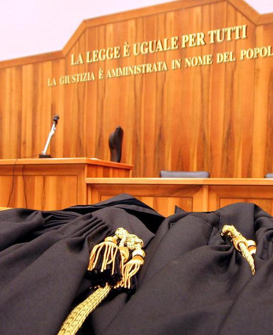 Un'aula del tribunale di Lucca