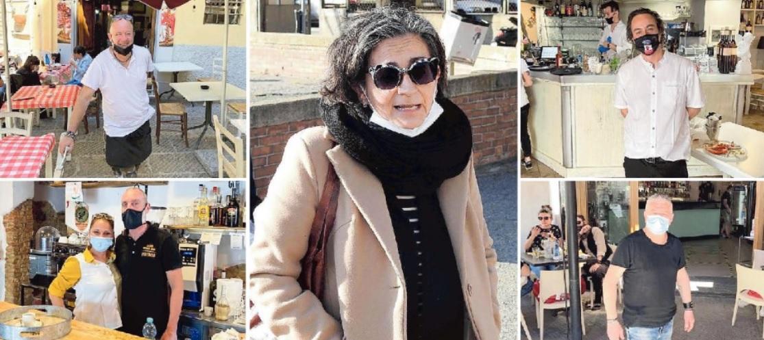 A Piombino ristoranti di nuovo pieni, solo all’aperto: «E allora fateci apparecchiare più tavoli» 