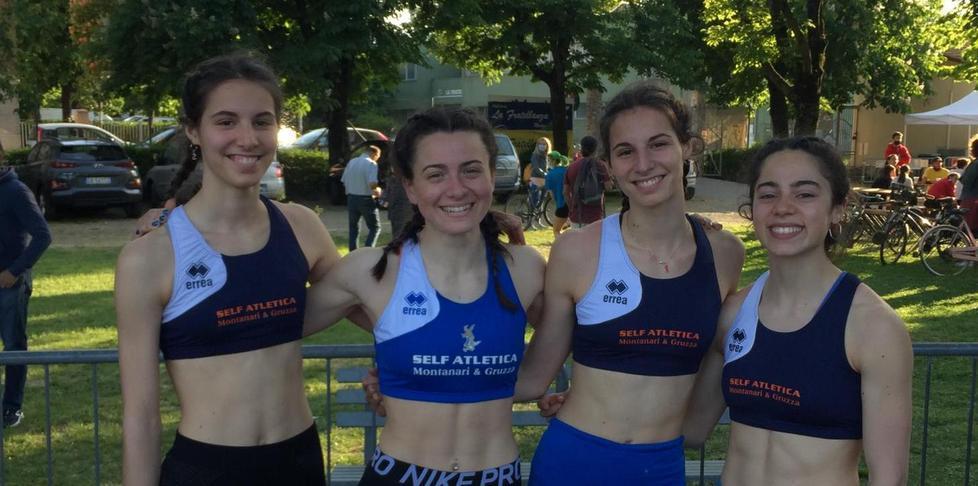 La staffetta femminile 4X400 della Self migliora a Modena il record provinciale 
