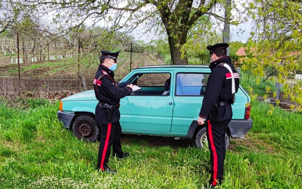 L'auto vandalizzata
