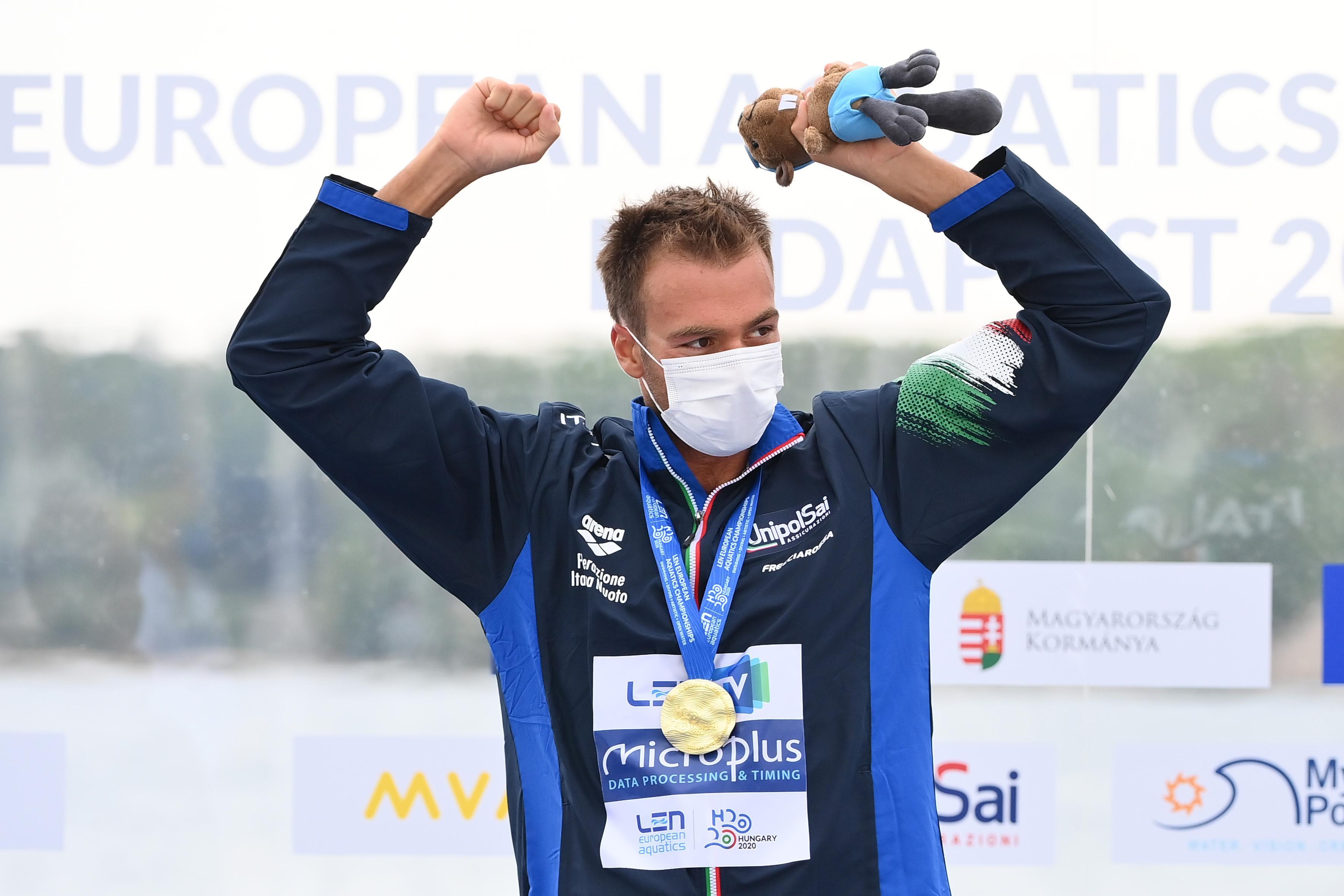 Greg Paltrinieri, bis d'oro agli Europei: vince anche la 10 km 