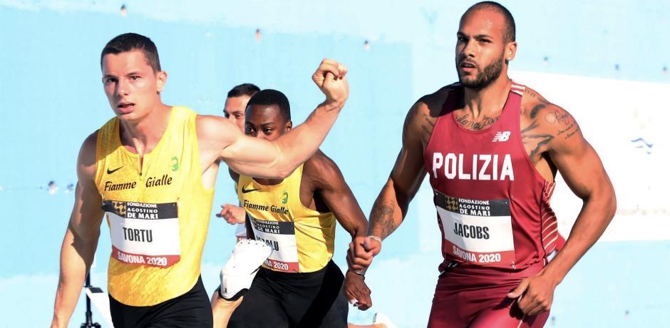 Tortu e Jacobs in una foto d'archivio: nel trono del miglior velocista italiano c'è stato il cambio della guardia