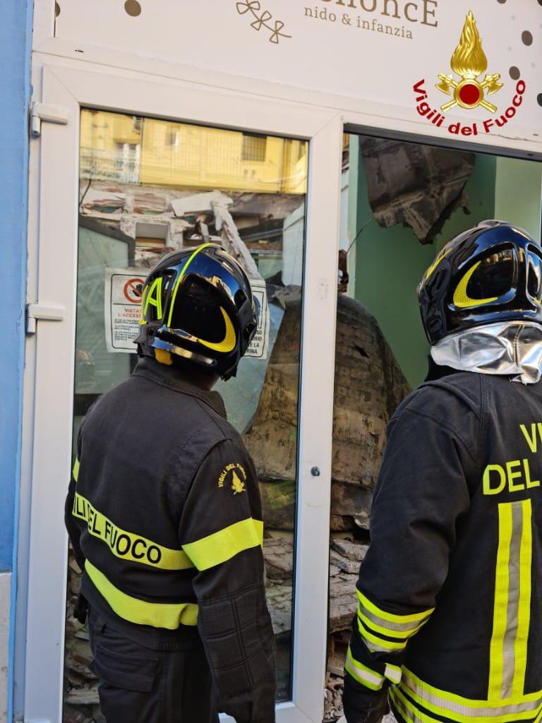 Un’immagine dei vigili del fuoco che mostra l’intervento di mercoledì