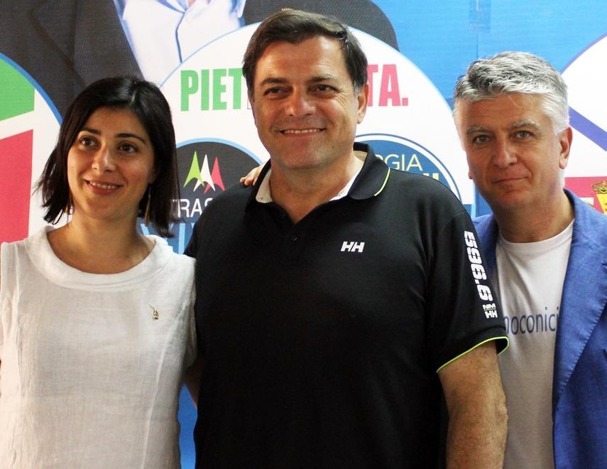 Elisa Bartoli, Alberto Giovannetti e Massimo Mallegni