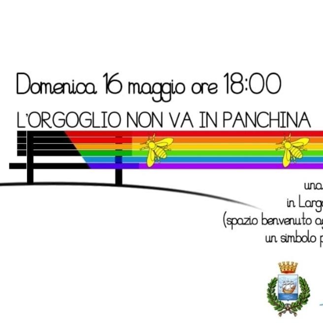 La panchina arcobaleno in arrivo a Portoferraio domani l’inaugurazione