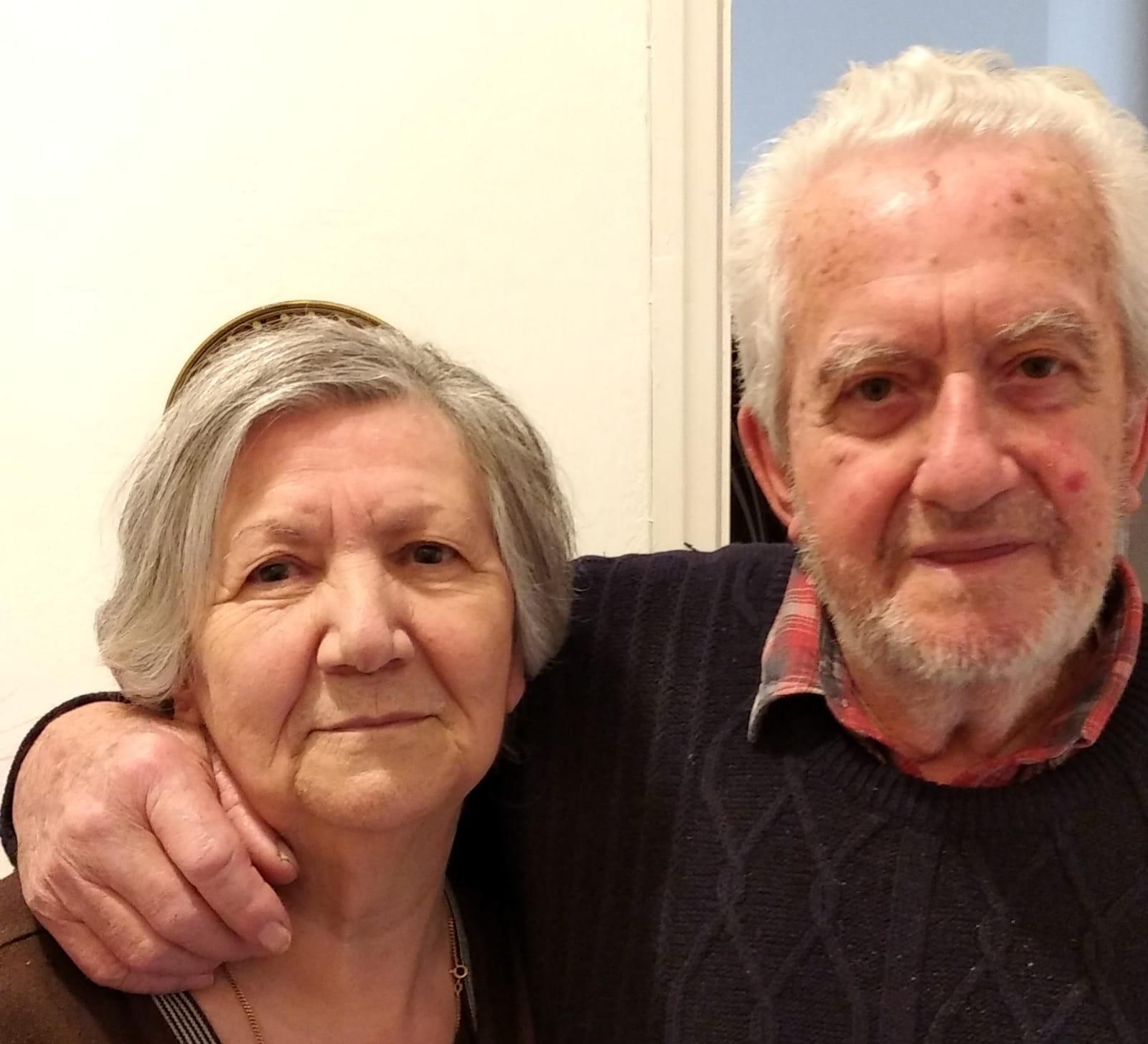 Lina Scotto con il marito Palmiro Alocci finalmente a casa dopo un lungo ricovero insieme in ospedale
