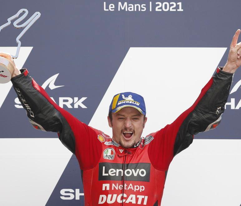 L’australiano Jack Miller festeggia il successo nel Gp di Francia