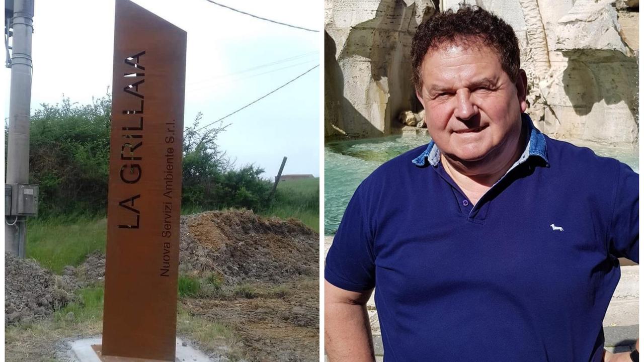 La nuova insegna alla Grillaia e il vicesindaco Enzo Deri