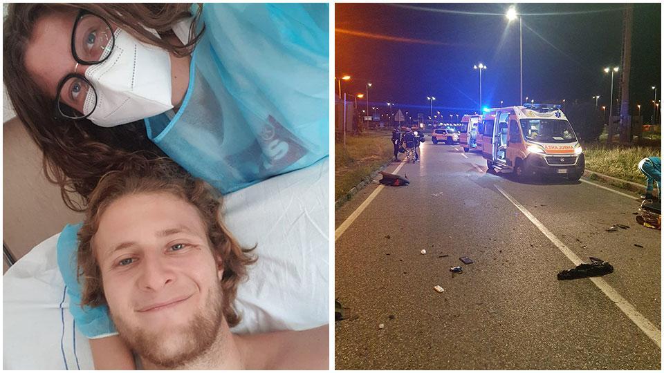 Una foto di Ginevra Bigongiari e Christian Volpi, da loro concessa al Tirreno per la pubblicazione
