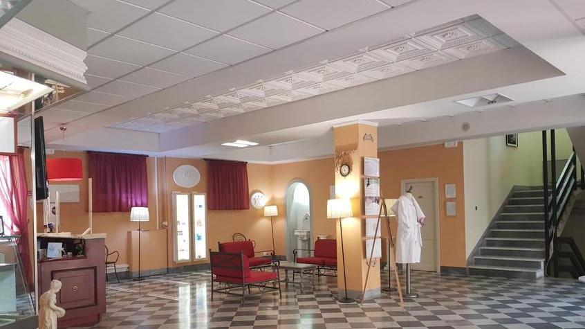 L’ingresso delle terme di Bagni di Lucca