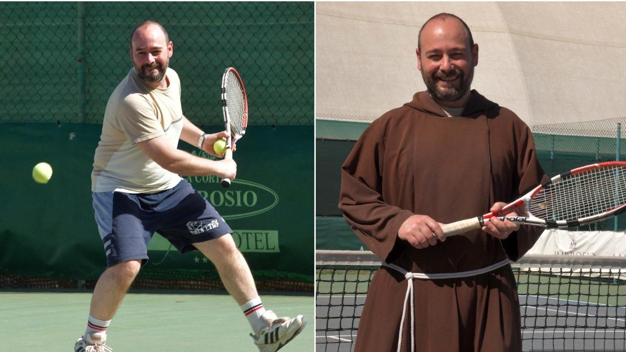 Padre Fabrizio, il frate cappuccino che gioca a tennis al tc Terranova