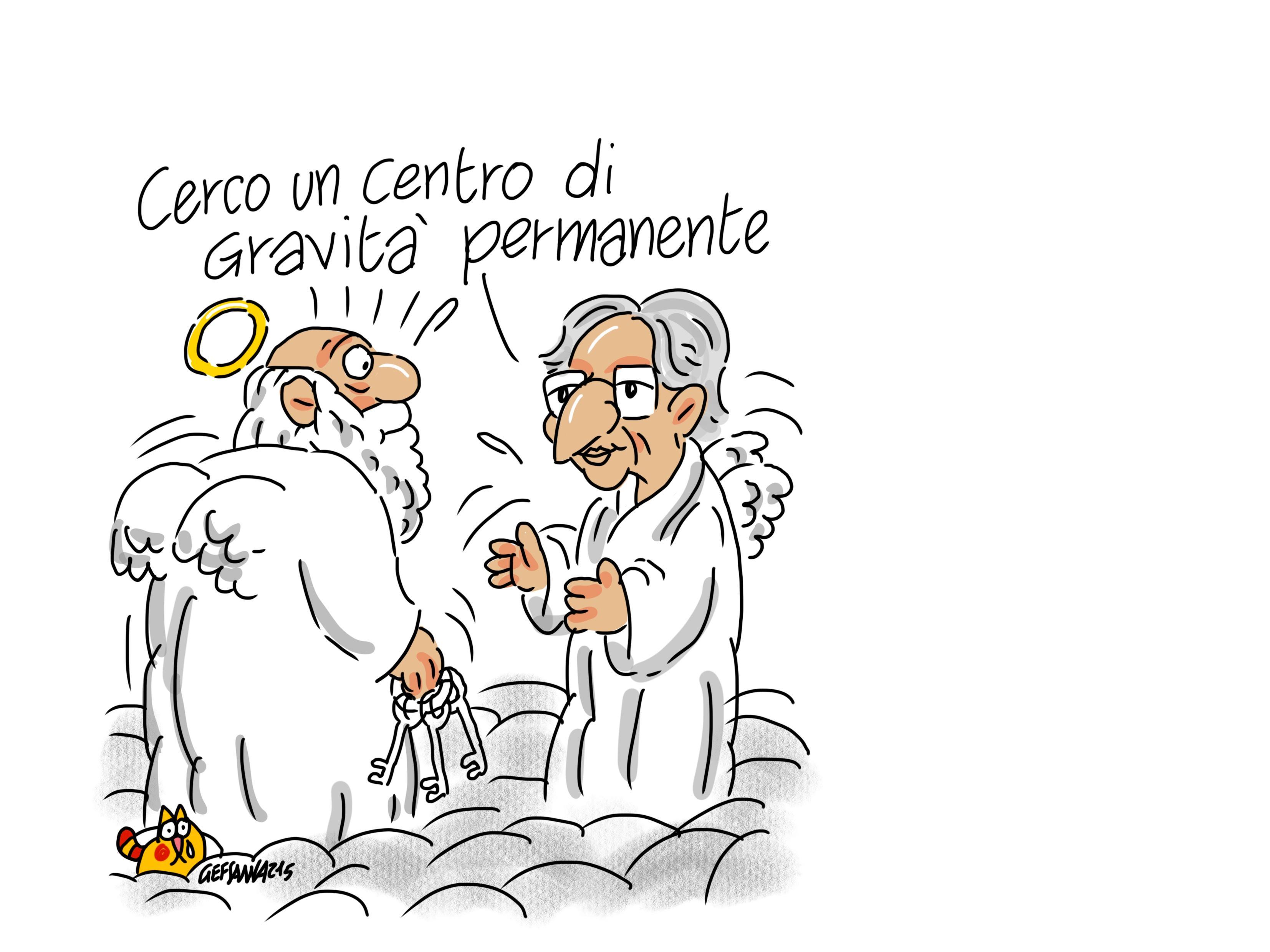 La vignetta di Gef: addio a Franco Battiato, un maestro