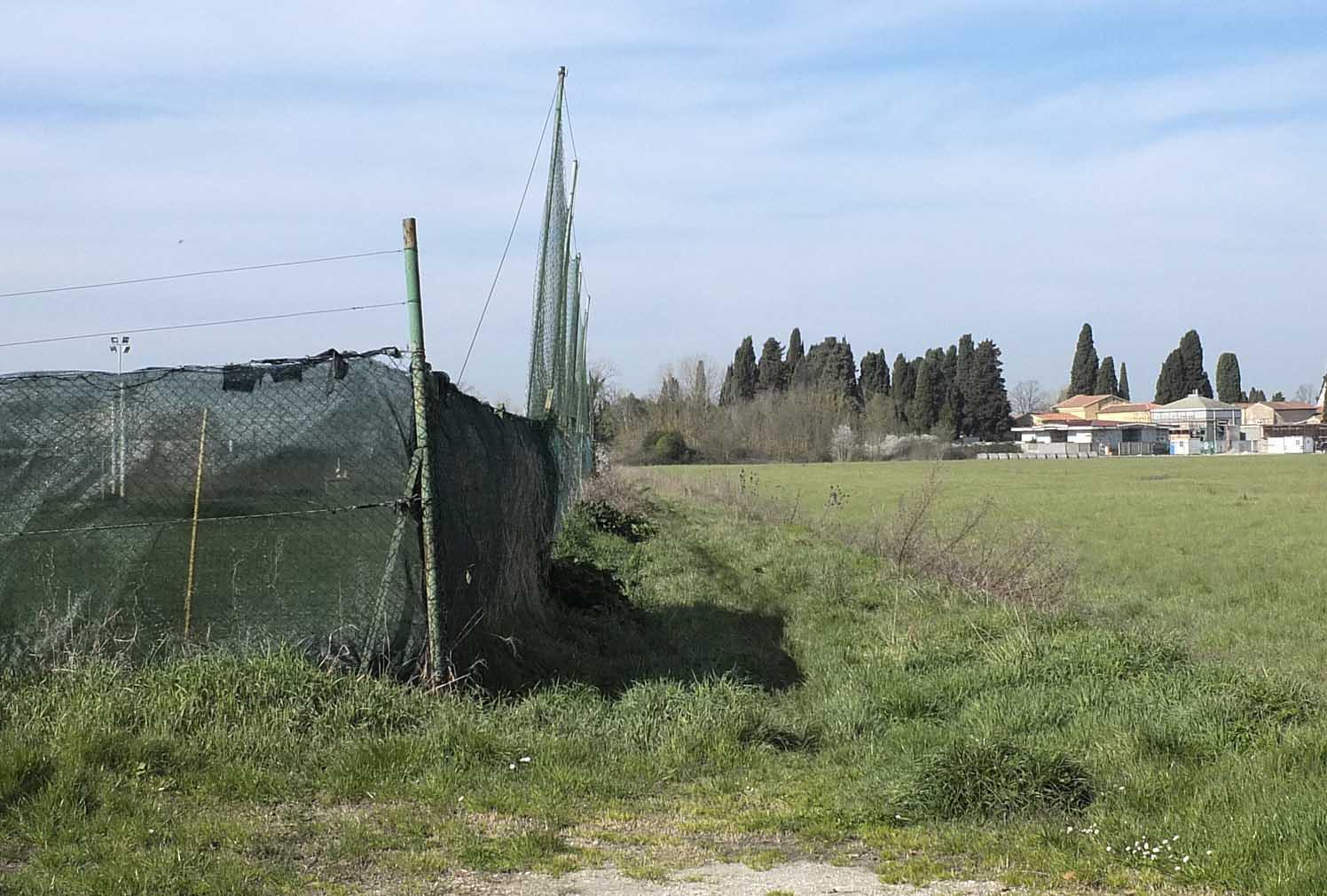 Una delle aree che faranno parte del centro sportivo a Gagno