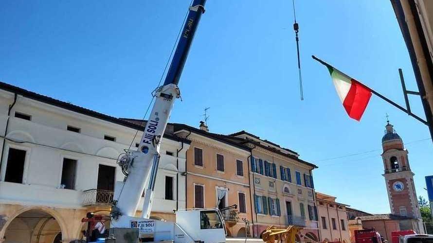 L'ultimo cantiere in centro a Rolo smobilitato negli ultimi giorni