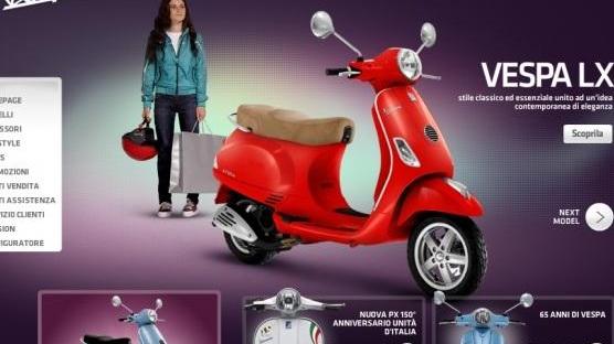 Vespa regina del web Premiato il suo sito ai Webby Awards