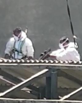 Amianto rimosso alla Caldersarda 