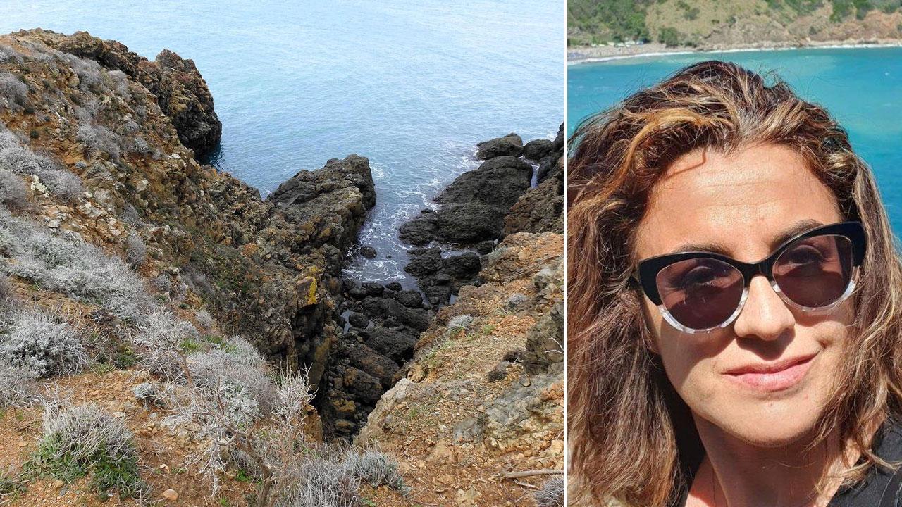 Nella foto il punto in cui Simona Giuliano precipito. A fianco una bella immagine di lei