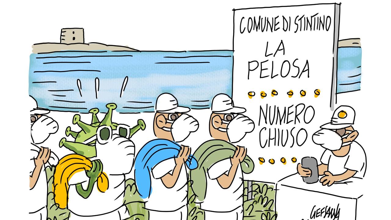 La vignetta di Gef: alla Pelosa per 4 mesi torna il numero chiuso
