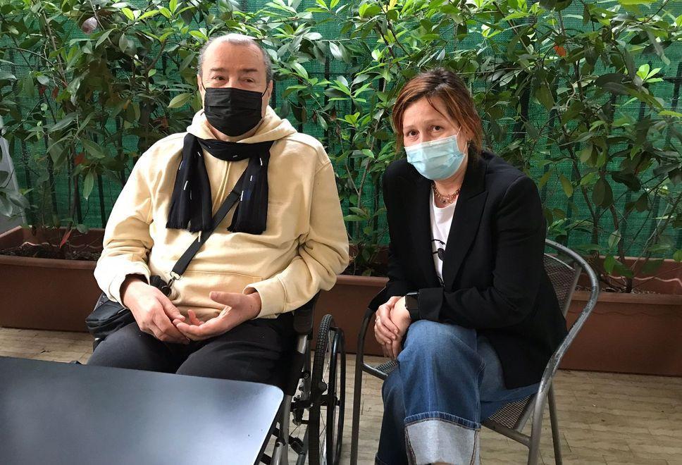 Francesco Magnani, sopravvissuto al Covid, insieme a sua nipote Federica Iori, cugina di Cristina Magnani