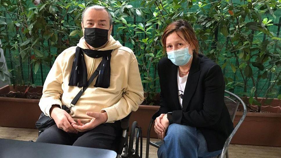 Francesco Magnani, sopravvissuto al Covid, insieme a sua nipote Federica Iori, cugina di Cristina Magnani