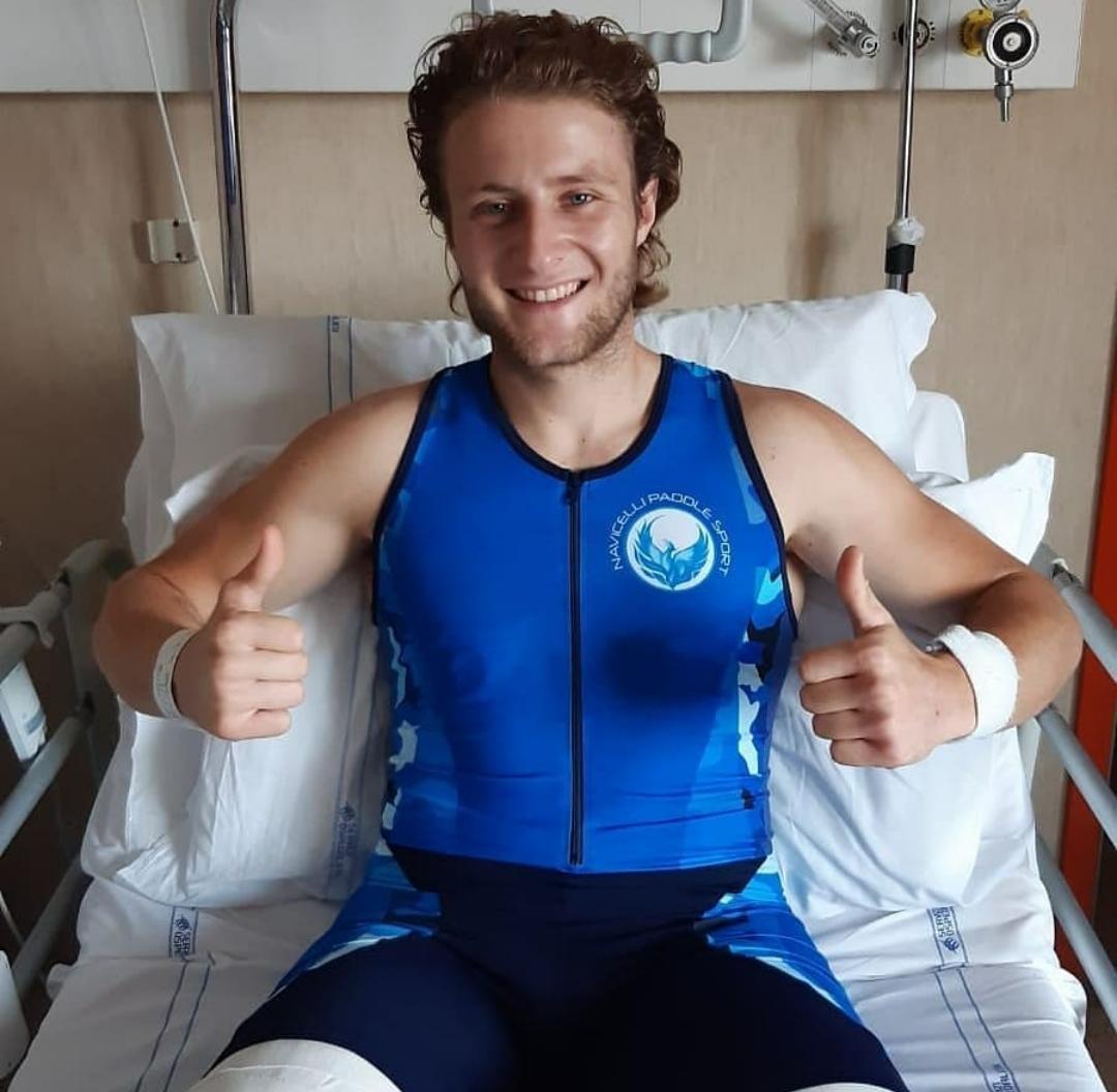 Christian Volpi dal letto dell'ospedale
