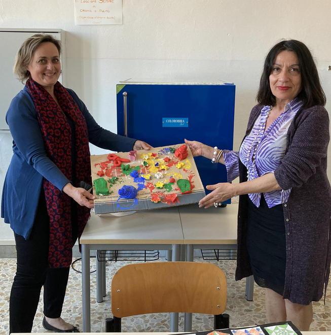 Il murale su Mascagni e i lavori degli alunni per i “Corridoi d’arte” 
