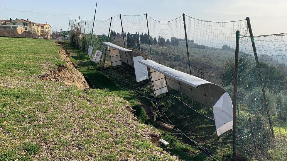 Frana a Fiano, la società chiede di recintare una parte del campo