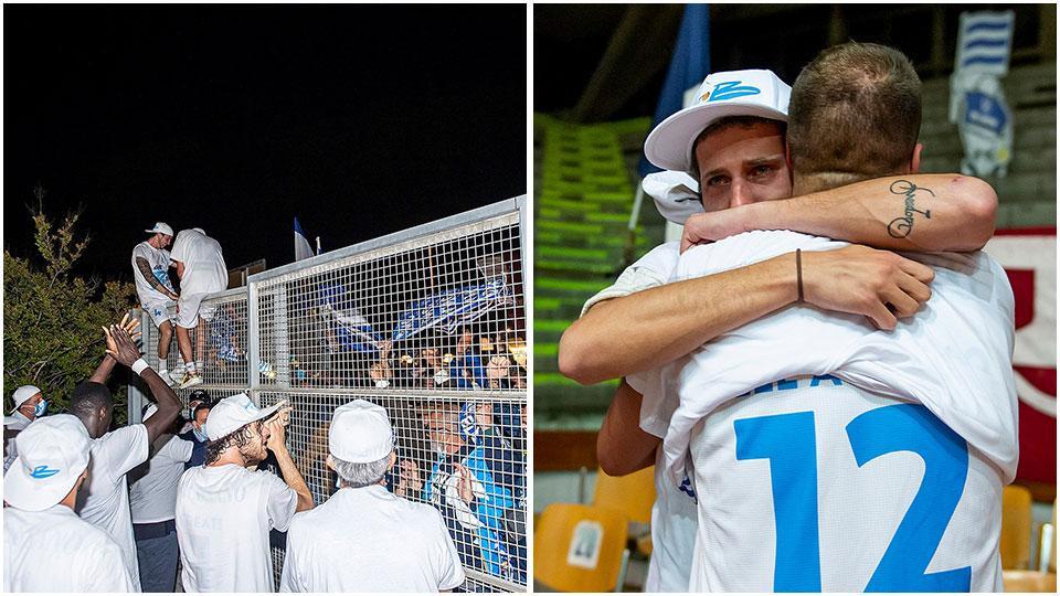 La festa della xsquadra coi tifosi fuori dal Palasport e le lacrime di Burgalassi e Dell’Agnello