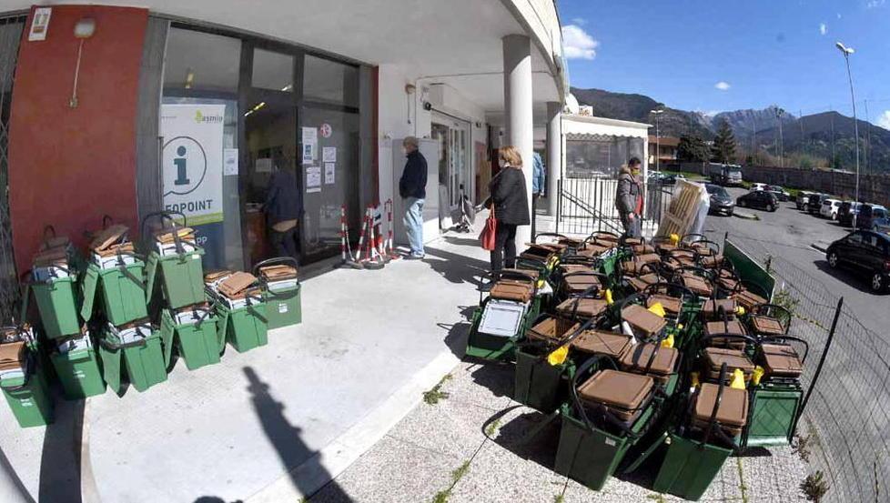 I bidoncini della raccolta differenziata