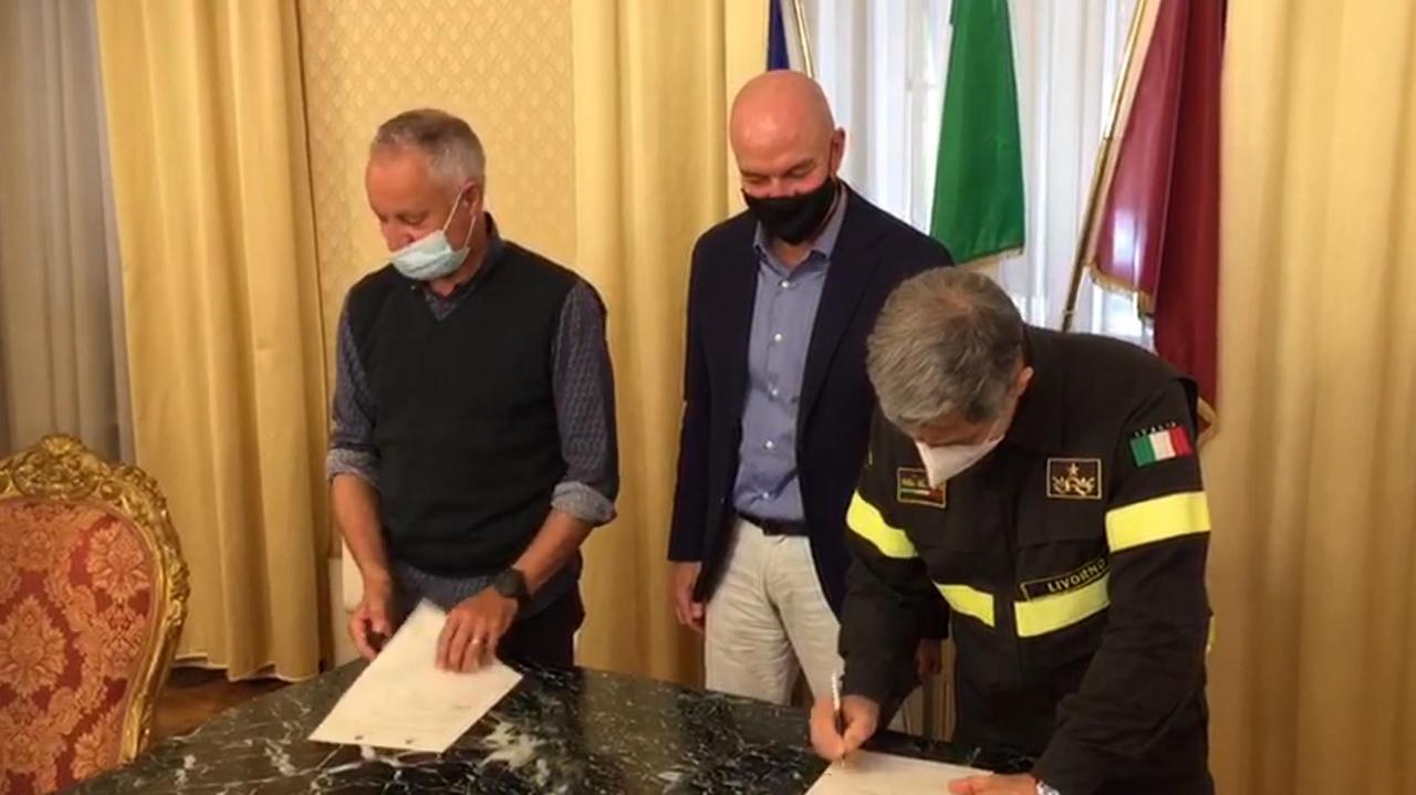 La firma del protocollo in Comune