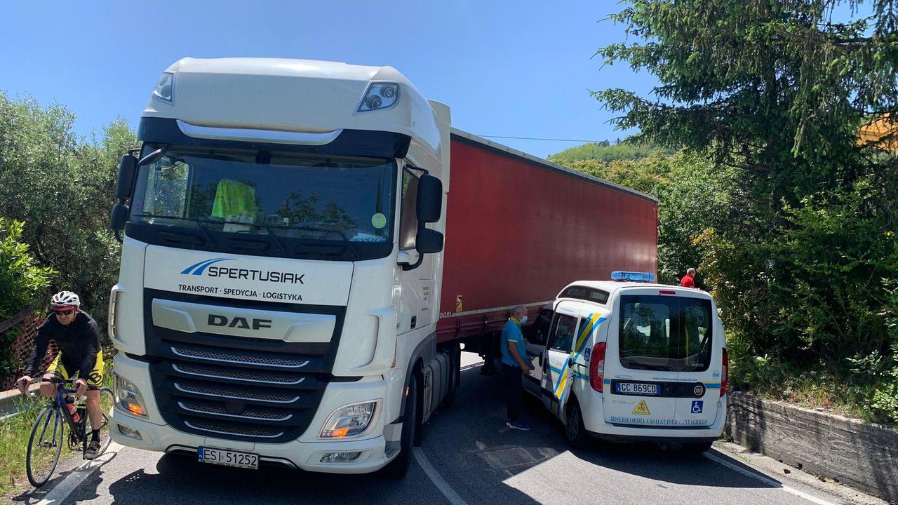 Un'immagine dell'incidente (Foto Nucci)