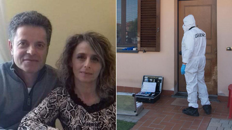 La coppia e la casa dove è avvenuto il delitto (Foto di Ilaria Genovesi)