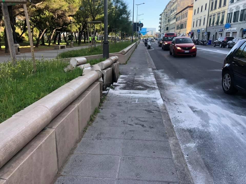 I danni su viale Italia