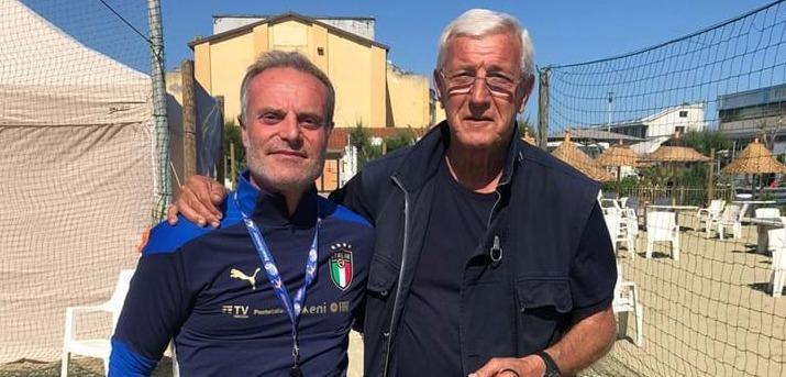 Lippi in visita agli azzurri del Beach «Vi seguo sempre da appassionato»