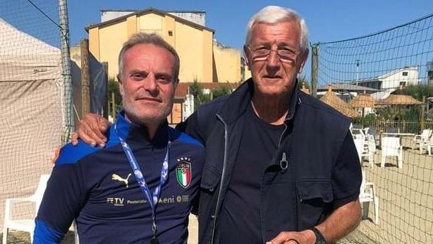 Lippi in visita agli azzurri del Beach «Vi seguo sempre da appassionato»