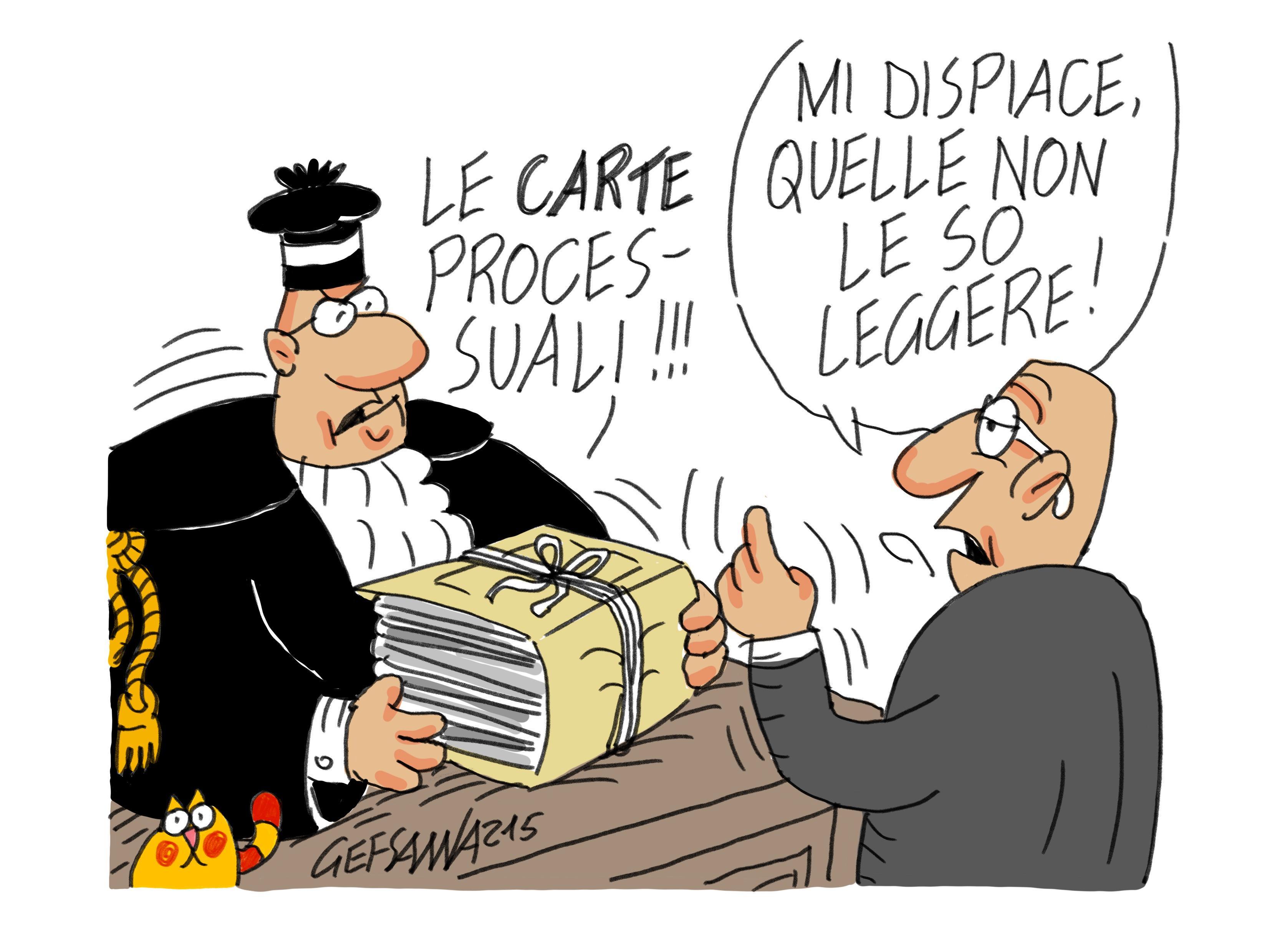 La vignetta di Gef: il falso cartomante finisce in tribunale